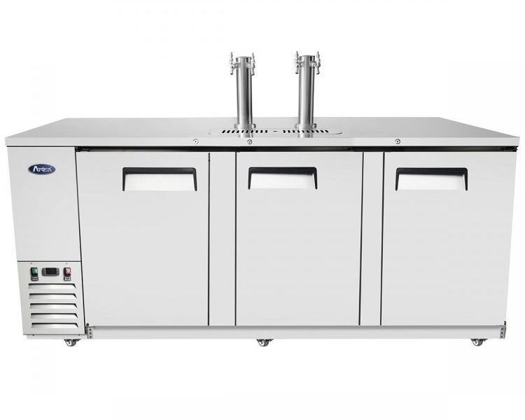 Atosa MKC90GR - 90" Stainless Steel Direct Draw Keg Beer Cooler w/ 2 Dual Taps