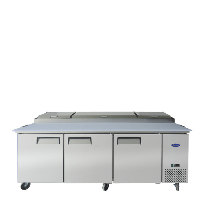 Atosa MPF8203GR - 93" 3 Door Pizza Prep Table Refrigerated