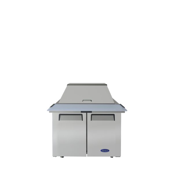 Atosa MSF3615GR - 36" 2 Door Mega Top Sandwich Prep Table Refrigerated 15 Pan