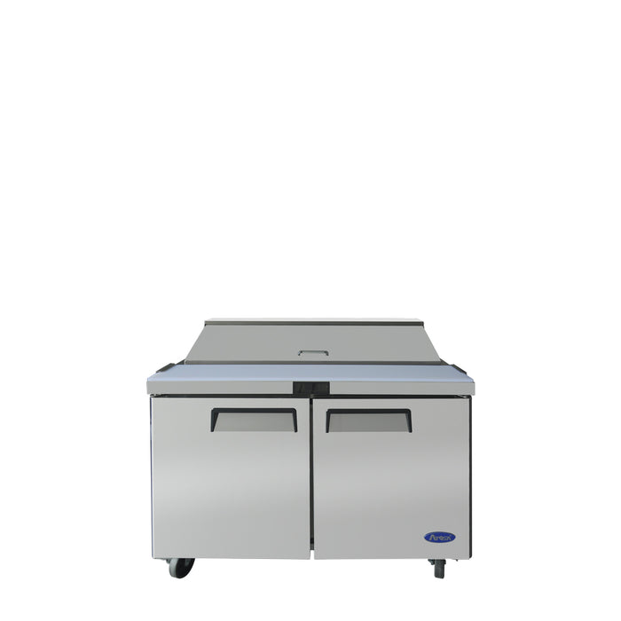 Atosa MSF8302GR - 48" 2 Door Sandwich/Salad Prep Table Refrigerated 12 Pan