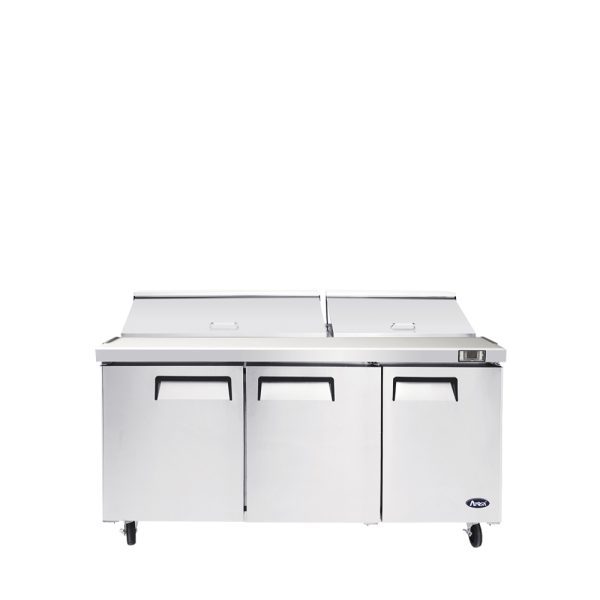 Atosa MSF8308GR - 72" 3 Door Mega Top Sandwich Prep Table Refrigerated 30 Pan
