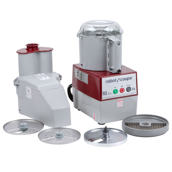Robot Coupe R2DICE - Combination Food Processor, 3 qt. Bowl Continuous Feed