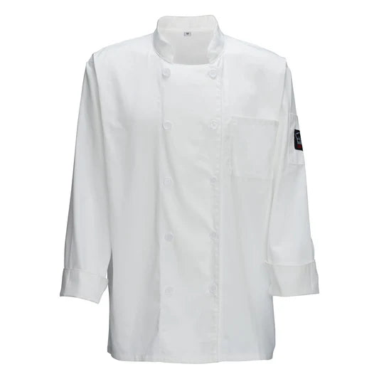 Winco UNF-5WM – Chef Jacket, Medium, Long Sleeve, White