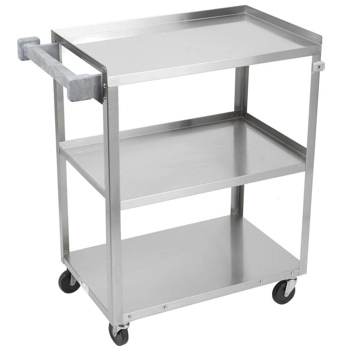 Vollrath 97120 - 3 Tier Stainless Steel Utility Cart, 300lb, 27.5" x 15.5" x 33"