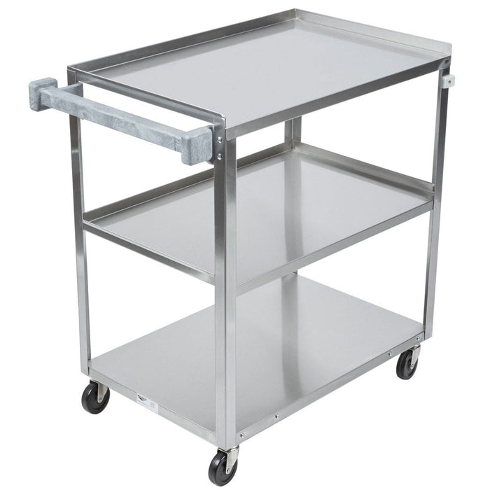 Vollrath 97121 - 3 Tier Stainless Steel Utility Cart, 300lb, 31" x 18" x 34"