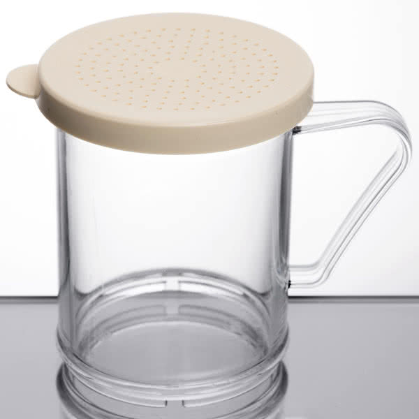 Cambro 96SKRD135 - Camwear Shaker, 10 Oz, Fine, Beige Lid
