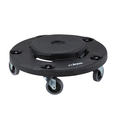 Winco DLR-18 - Container Dolly, Fits 18" Round Containers, Plastic, Black