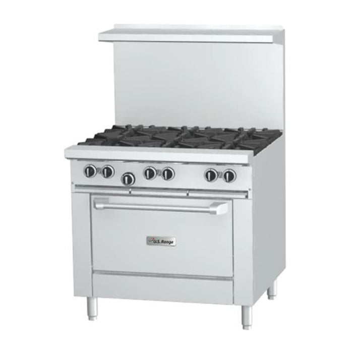US Range U36-6R - U Series 36" Range w/ 6 Open Burners & Std Oven, Natural Gas