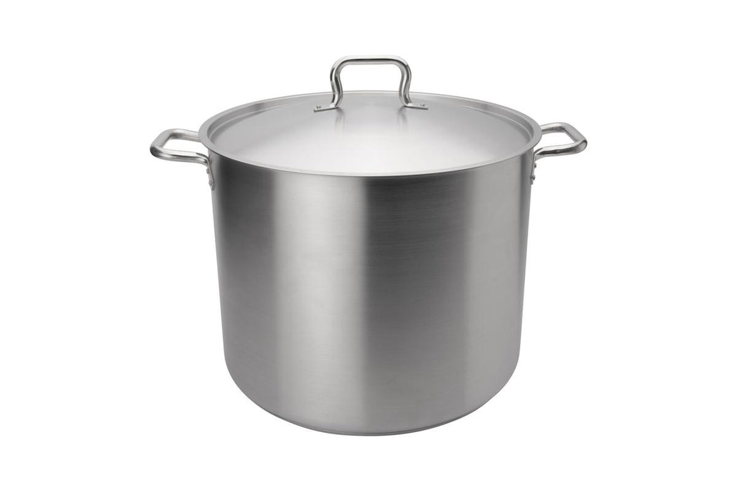 Browne 5733940 – Elements Stock Pot 40qt, with Lid, Stainless Steel