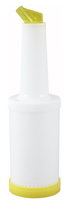 Winco PPB-1Y - Pour Bottle, 1 qt, Yellow Spout & Lid, Plastic