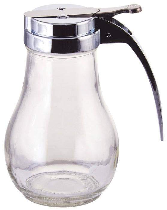 Winco G-116 - Syrup Dispenser, 14 oz, Glass, Chrome-Plated Top