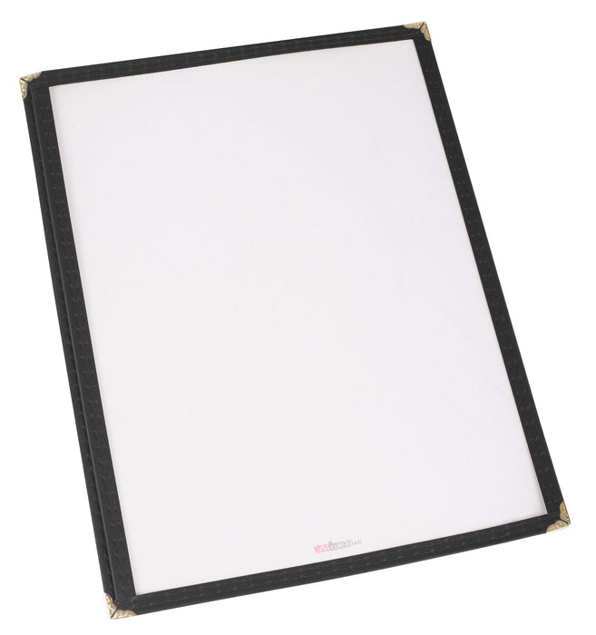 Winco PMC-9K - Single Page Menu Cover, 12" x 9.5", Black