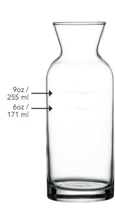 Browne PG4380469 – Carafe Bottle, 12 oz, With 6 oz & 9 oz Fill Lines