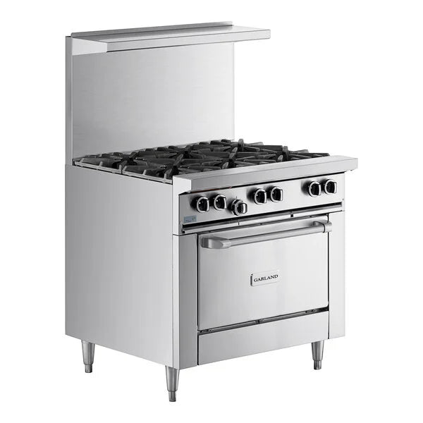 Garland G36-6R - 36" Range w/ 6 Open Burners & Std Oven, Natural Gas