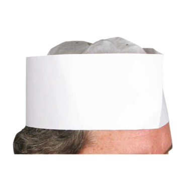 Winco DCH-3 - Disposable Chef Hat, 3" High, 100 Pieces per Box, Paper